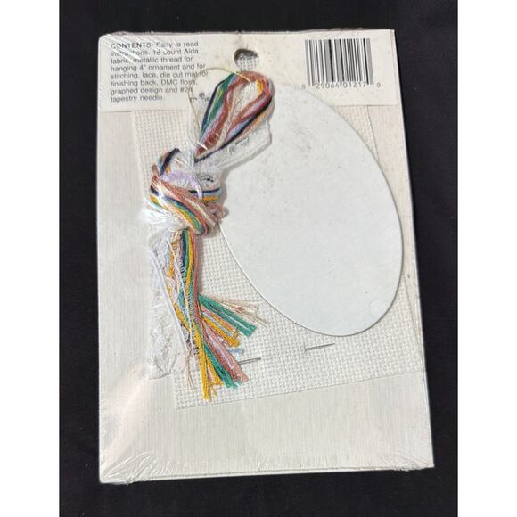 Vintage Designs For Needle Lace Ornament Cross Stitch Kit #1217 Angel With Teddy - Picture 2 of 2